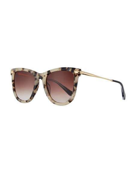 krewe simone gradient square acetate sunglasses oyster